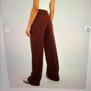 Boohoo Brown Wide Leg Pants